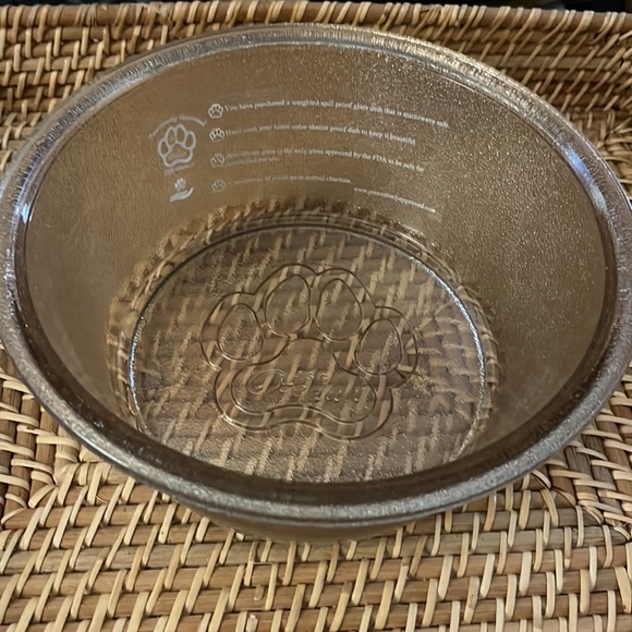 New! Oceana Shatterproof Glass Dog Bowl - Picture 3 of 4